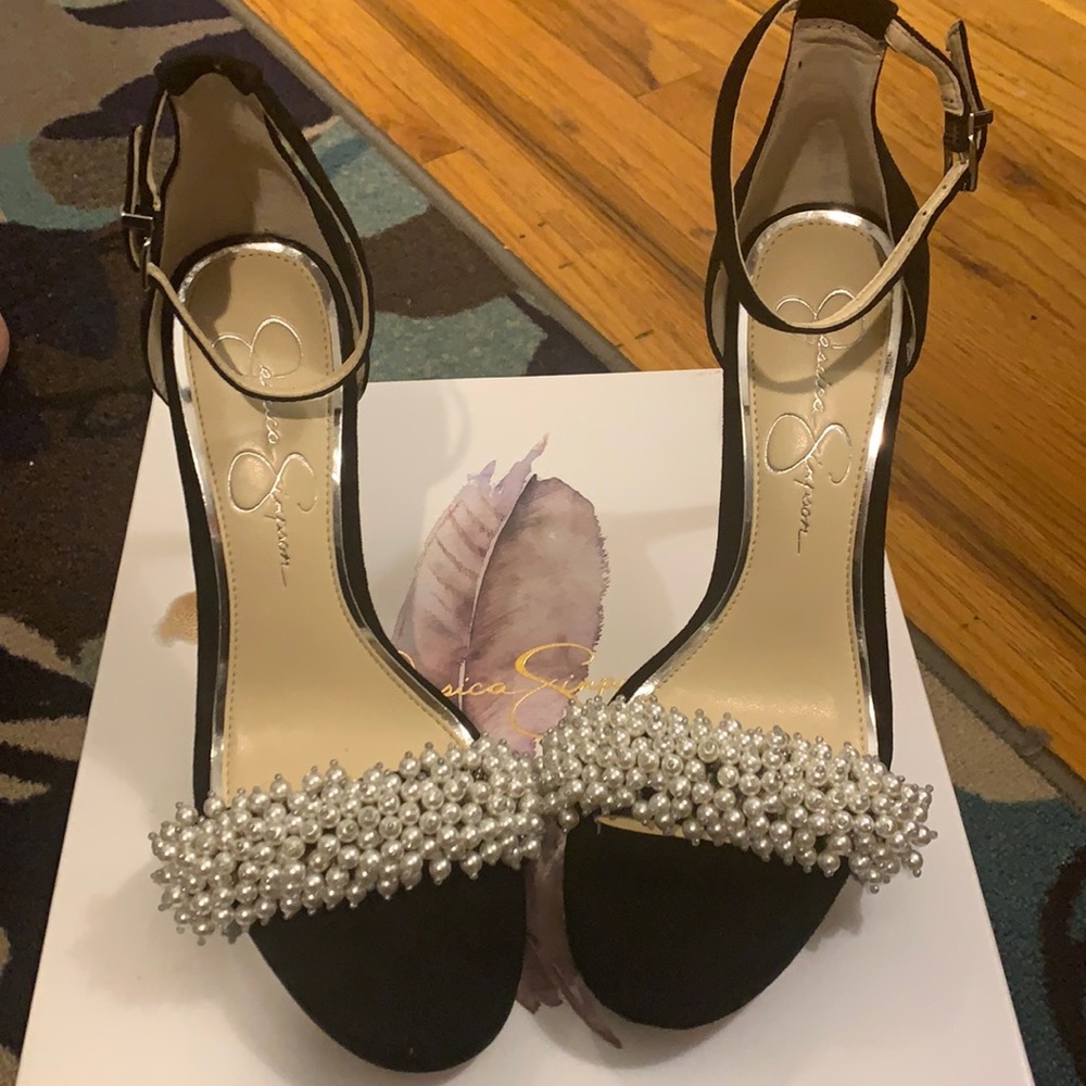 Suede Beaded Sandals